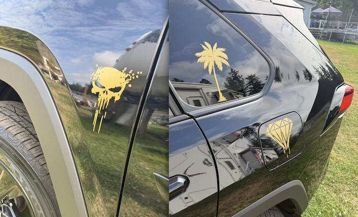 Gavin's 2025 Toyota RAV4 Hybrid with gold decals