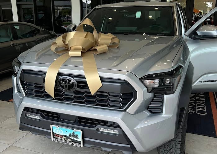 Collin Strand's 2025 Toyota Tacoma at the dealer