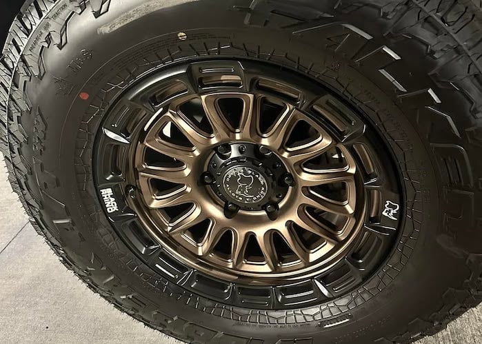 Mike's Toyota Tacoma with new bronze wheels