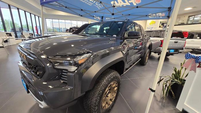 2025 Toyota Tacoma on the showroom floor