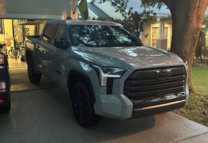 BJ's 2025 Toyota Tundra in his driveway