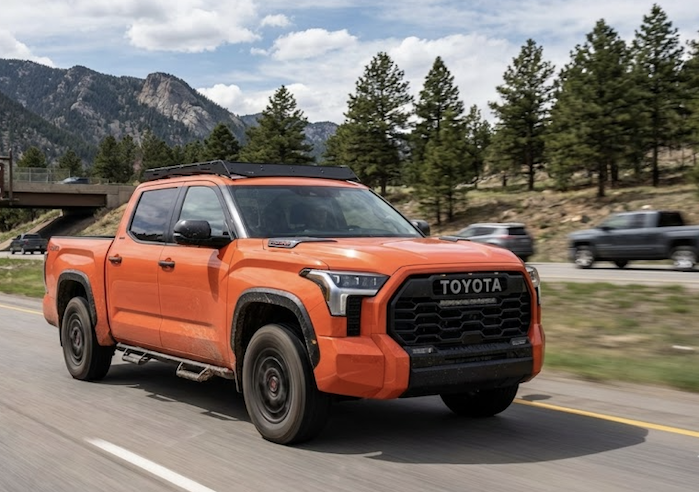 2025 Toyota Tundra driving on the road
