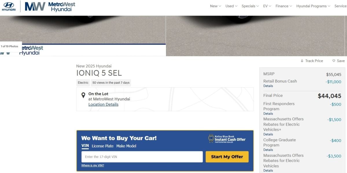 Ioniq 5 discounts now over $11K