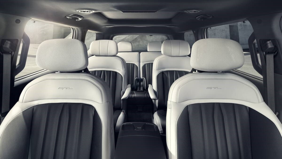 Kia EV9 interior showing large three-row interior