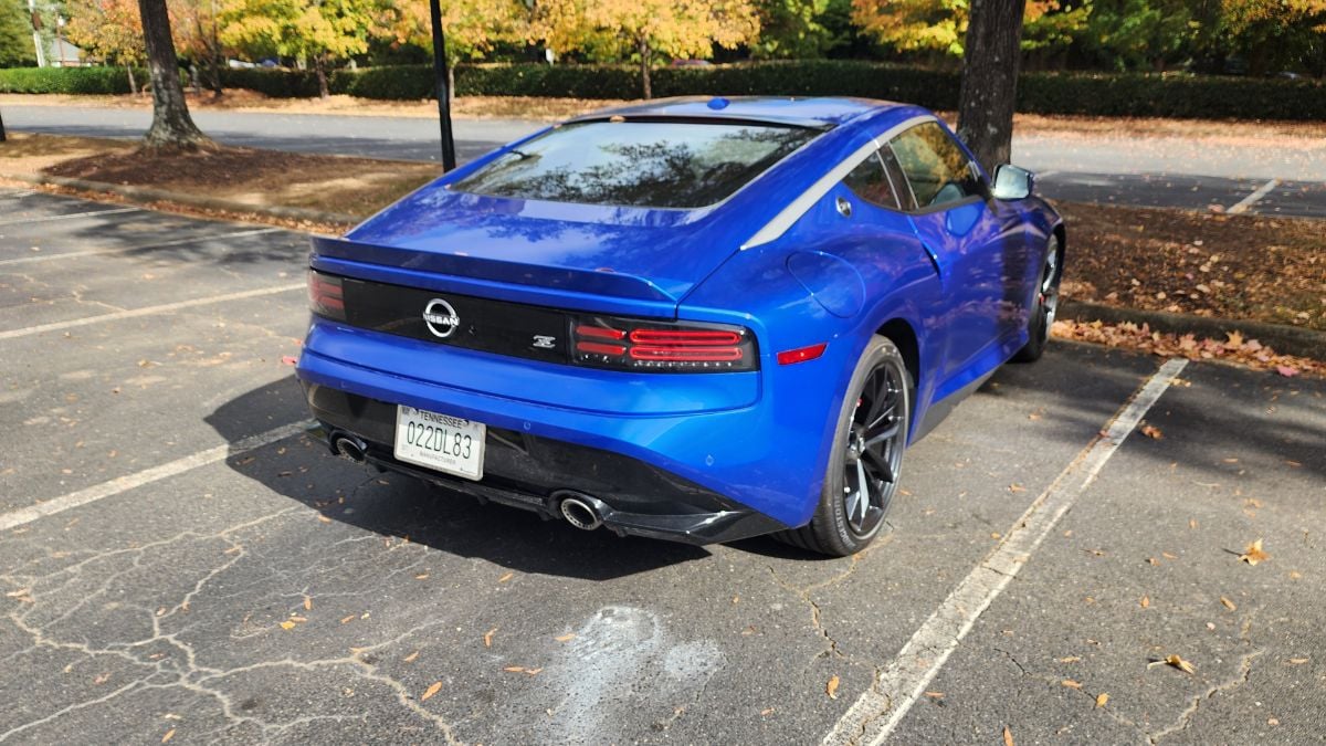 2026 Nissan Z Nismo's rear exterior design and side view