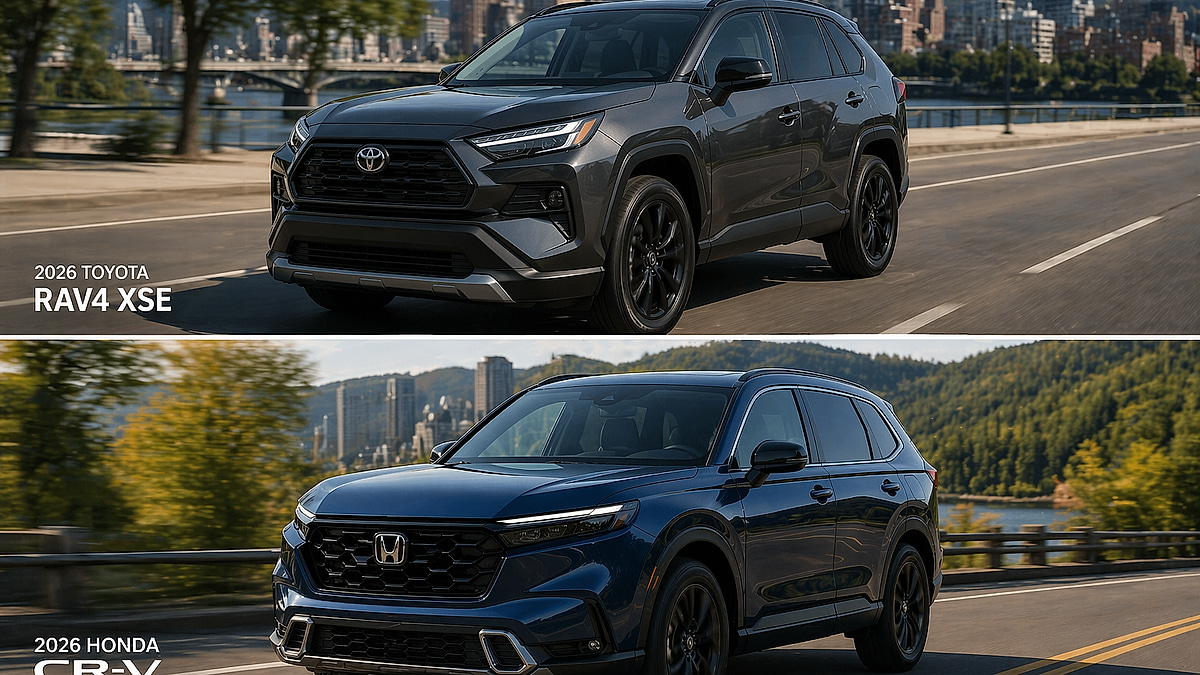 2026 Toyota RAV4 XSE and the 2026 Honda CR-V Hybrid