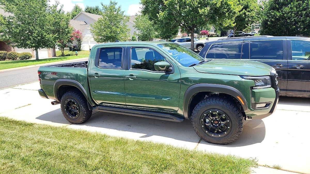 2026 Nissan Frontier PRO-4X Crew Cab parked in my driveway outside of Charlotte, NC