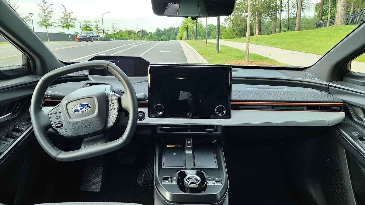 2026 Subaur Uncharted GT's interior and dashboard, as well as the infotainment screen.