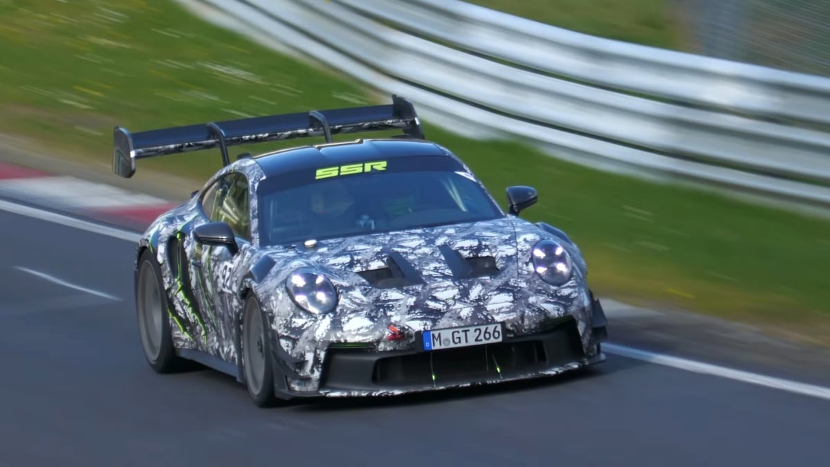 Porsche 911 GT2 RS spotted testing once gain