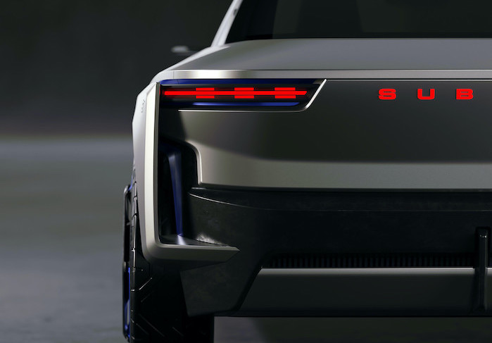 2027 Subaru WRX STI electric model rear view