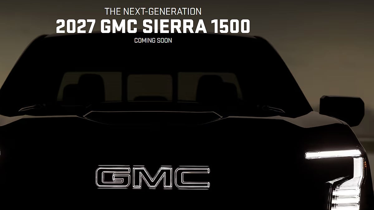 This is how the front end of the 2027 GMC Sierra looks like, note how it looks like an EV truck.