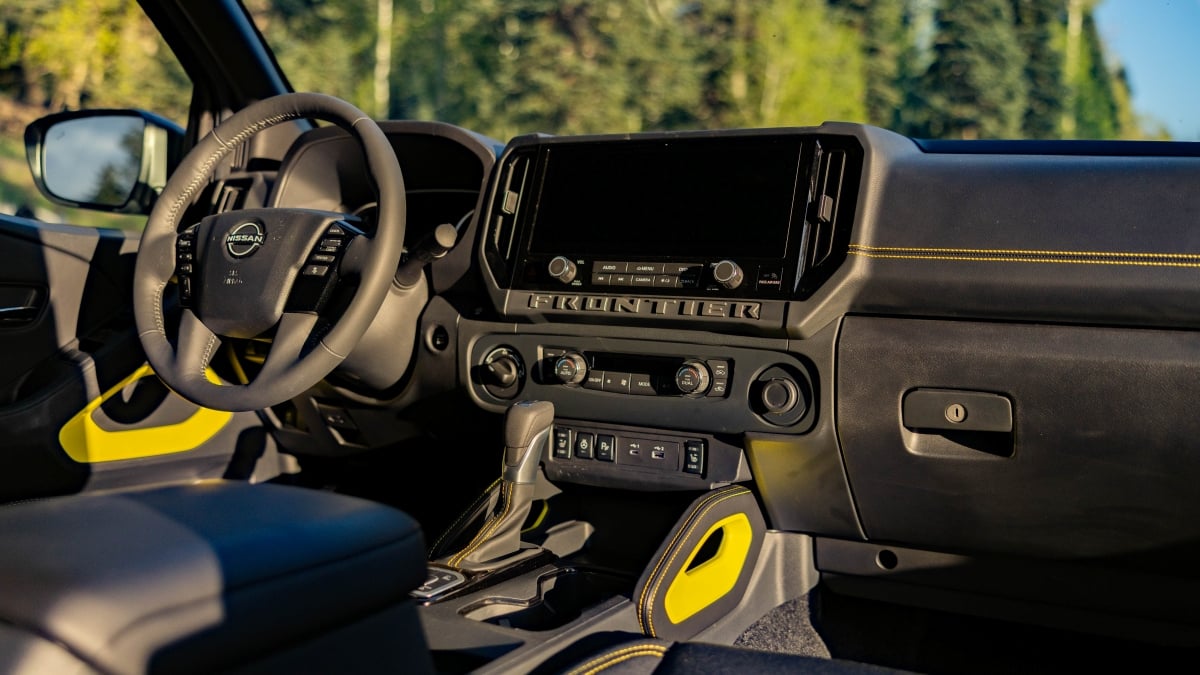 2027 Nissan Frontier Sport Package with contrasted stitching 