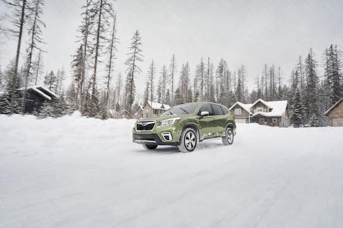 2018 Subaru Forester in the snow