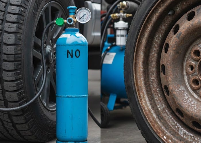 Adam Picker's Ford F-150 with air tank