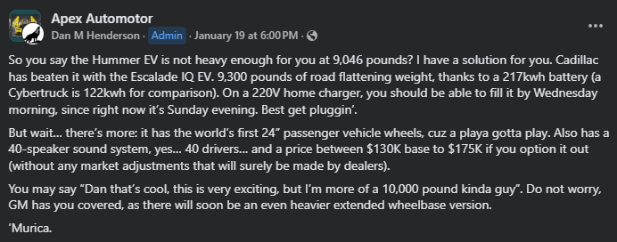 A facebook screenshot