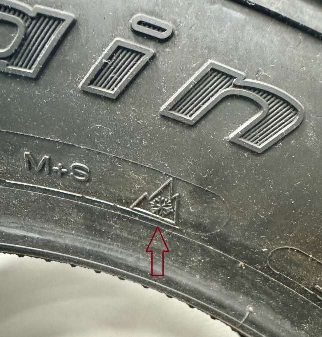A BFGoodrich Trail Terrain + Tire shows off its winter rating