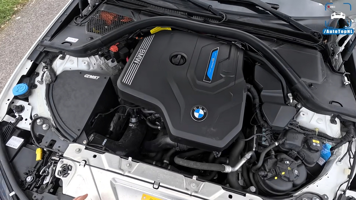 BMW B48B20A engine in a 320e G20, almost doubles its output with a simple Stage 1