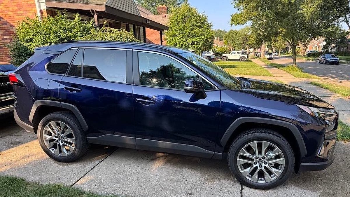 Brian Koehler's 2025 Toyota RAV4 in his driveway before he traded for a Honda CR-V