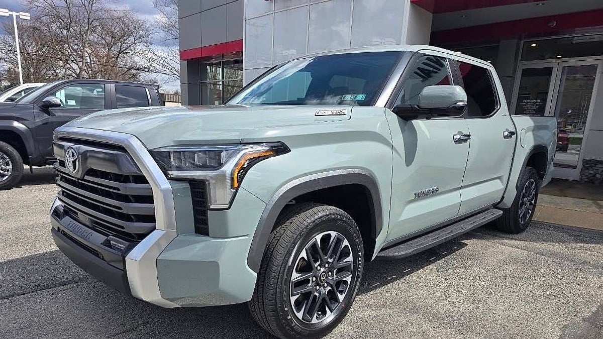 Cash Gray III's 2026 Toyota Tundra Limited parked in the dealer's delivery drive he purchased after trading in his problematic 2025 Rally