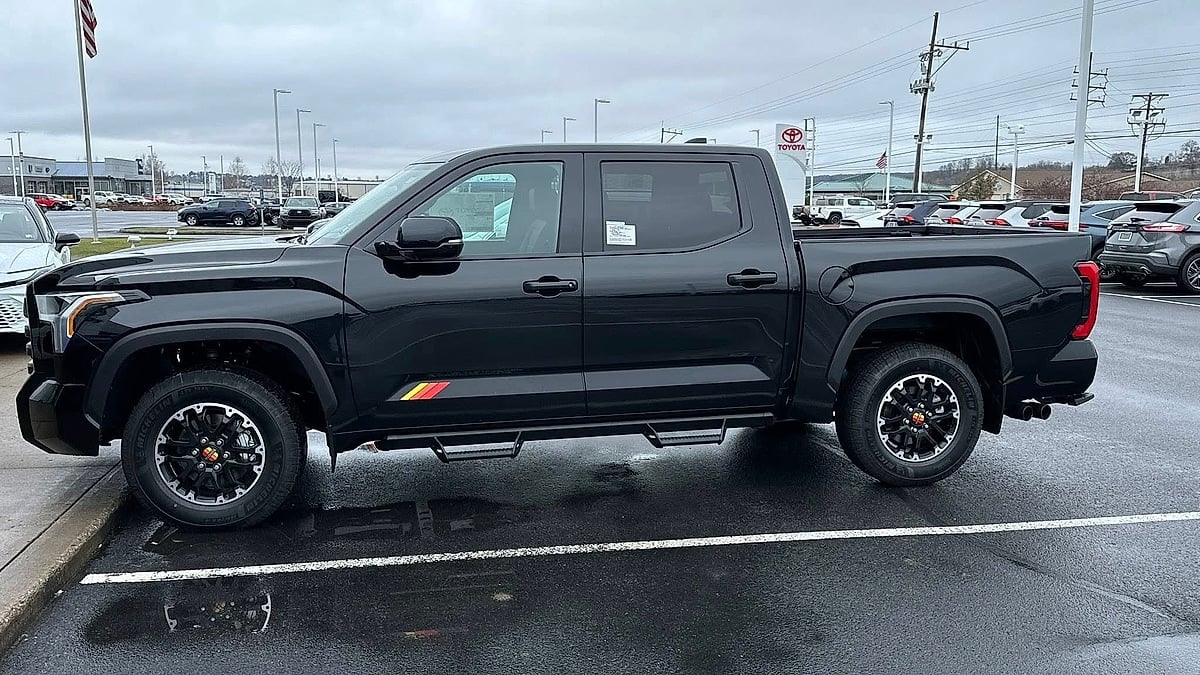 Cash Gray III's black 2025 Toyota Tundra Rally on the dealer's lot after the owner traded in it for a 2026 Limited