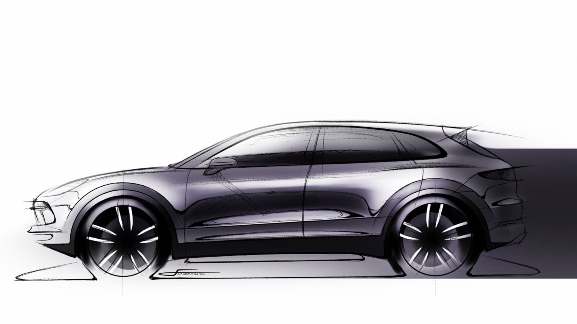 Porsche K1 seven seater concept sketch