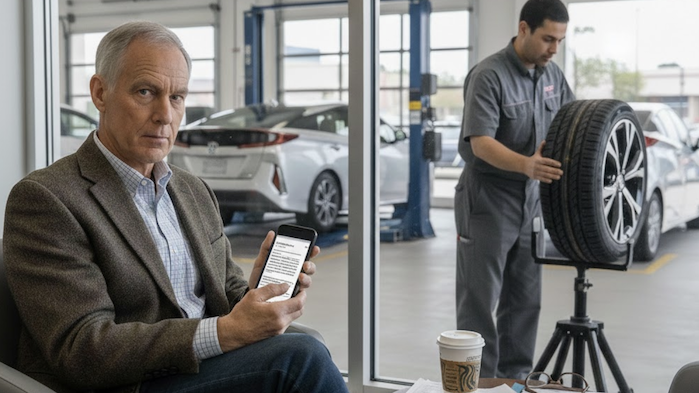 Conrad at the dealer with his 2024 Toyota Prius Prime XSE 