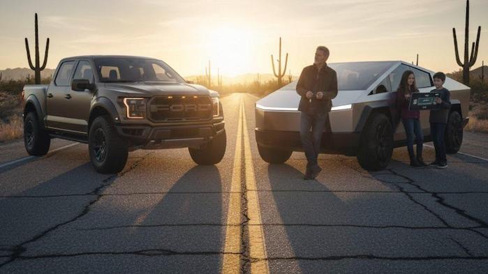 Corey Scott's 2025 Ford Raptor R and Cybertruck