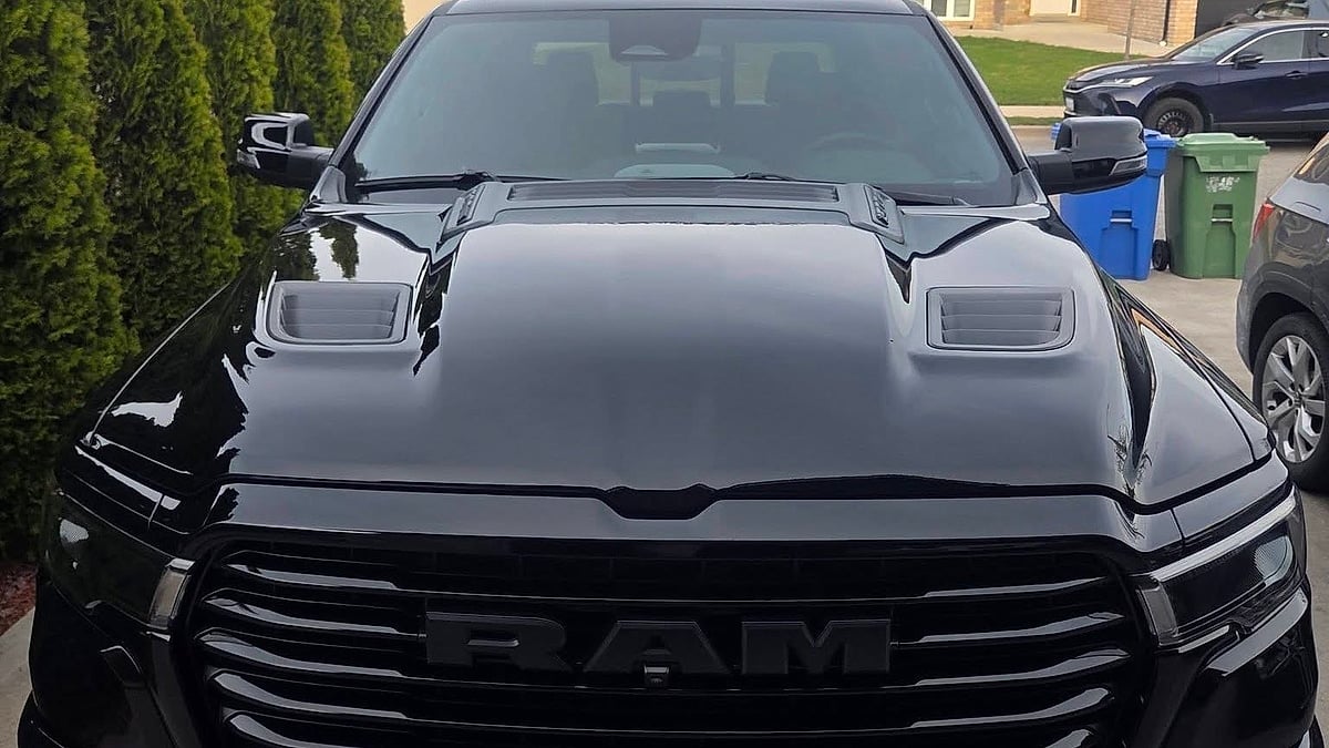 Daniel Andjelkovski's 2026 Ram Hemi parked in his NY driveway front view