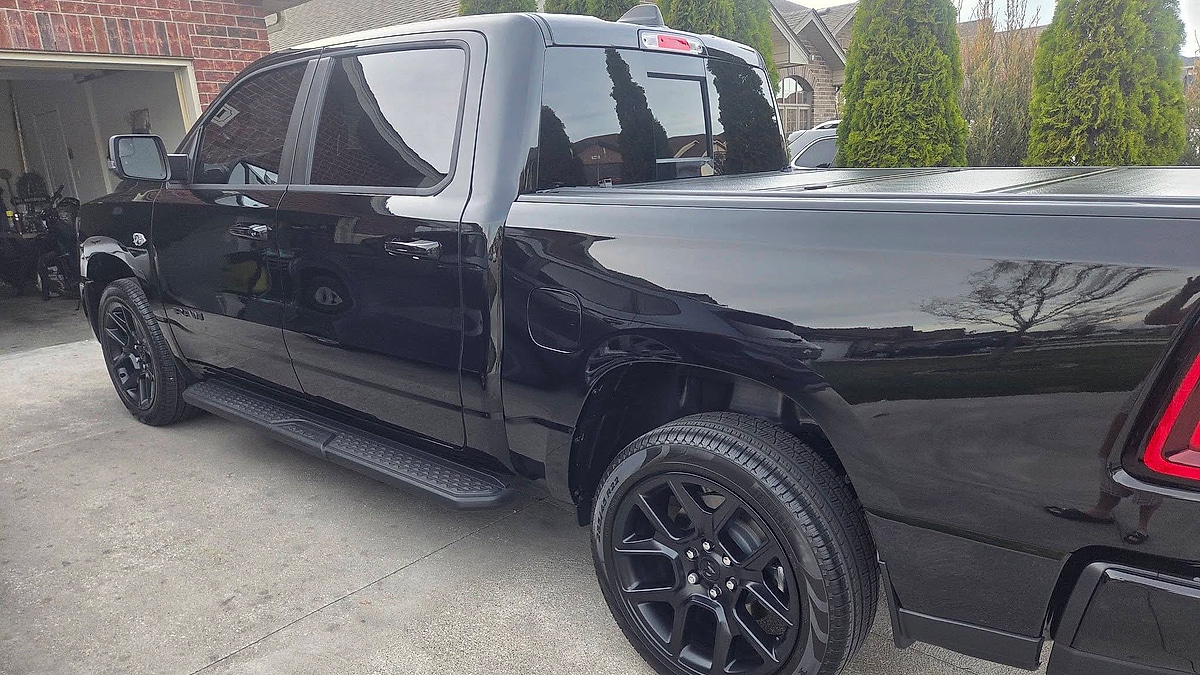 Daniel Andjelkovski's 2026 Ram Hemi parked in his NY driveway side view