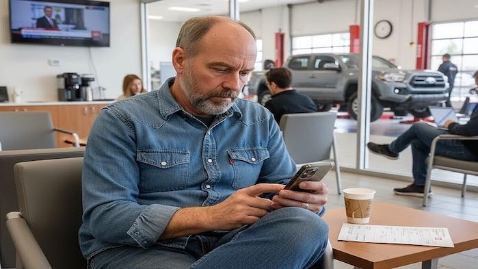 Don Nelson with his 2025 Toyota Tacoma at the dealer