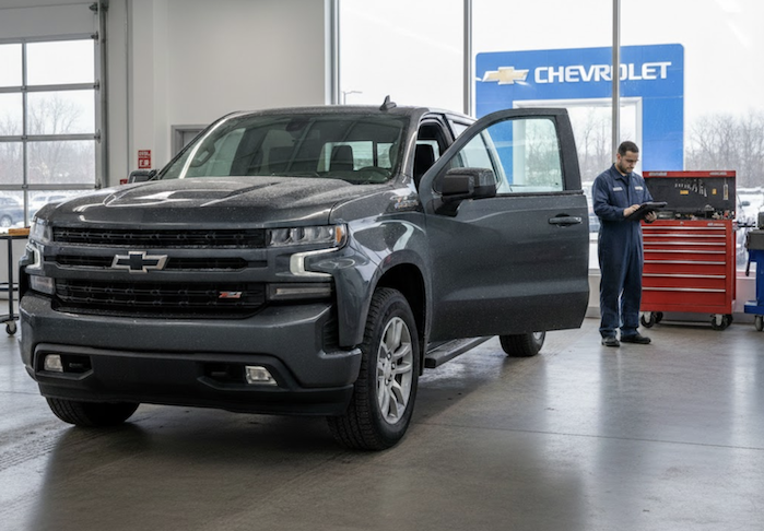Don Schlehuber's 2024 Chevy Silverado at the dealer