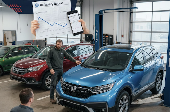 Donna's 2025 Honda CR-V in the shop