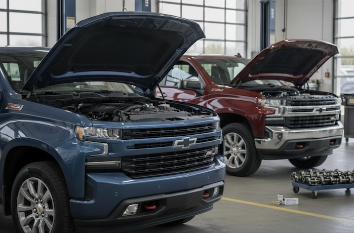 2026 Chevy Silverado in the dealer's service bay
