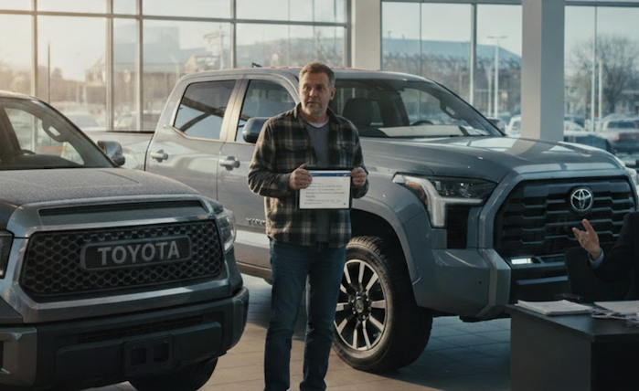 James Henderson's 2020 Toyota Tundra, 2026 Tundra at the dealer