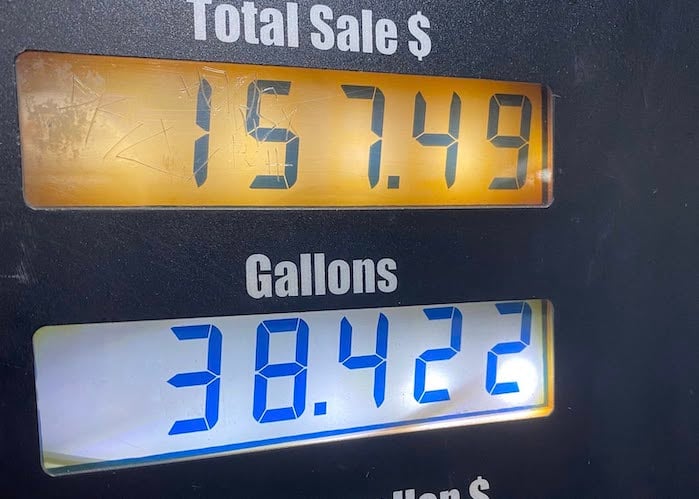 Ford F-150 with 38 gallons at fill up
