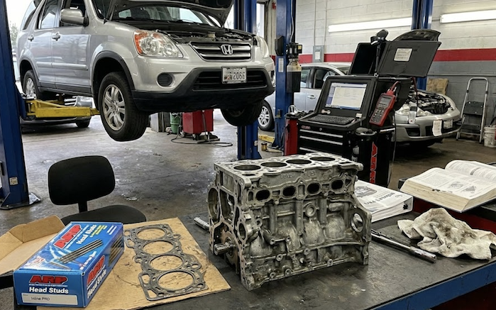 2019 Honda CR-V in the shop