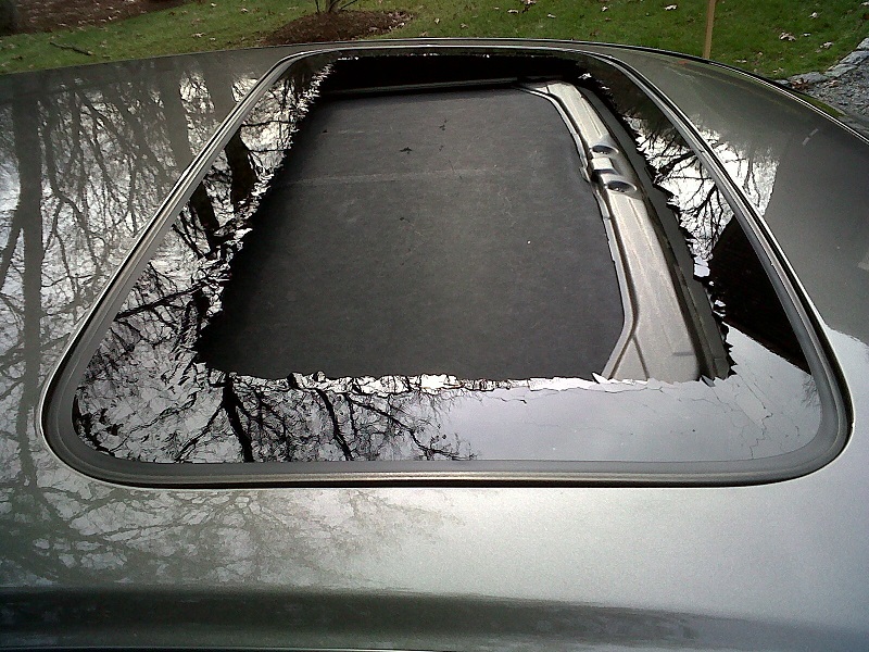 Image of shattered moonroof by John Goreham