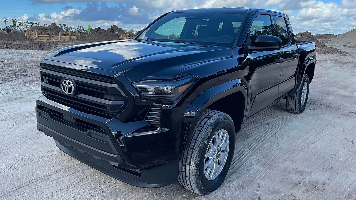 James De Nitto's 2025 Tacoma parked on a beach near West Palm Beach, Florida