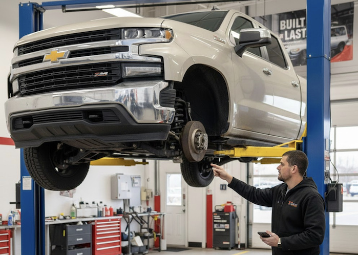 Jason Smith's 2023 Chevy Silverado at the dealer