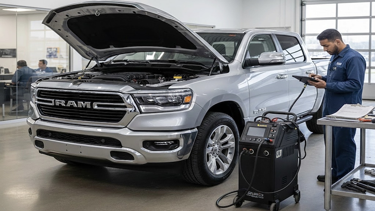 Jim Lehet' 2025 Ram in the shop