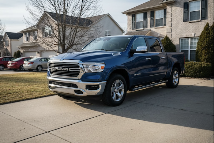 Josh Beyer's daughter and her 2019 Ram Laramie