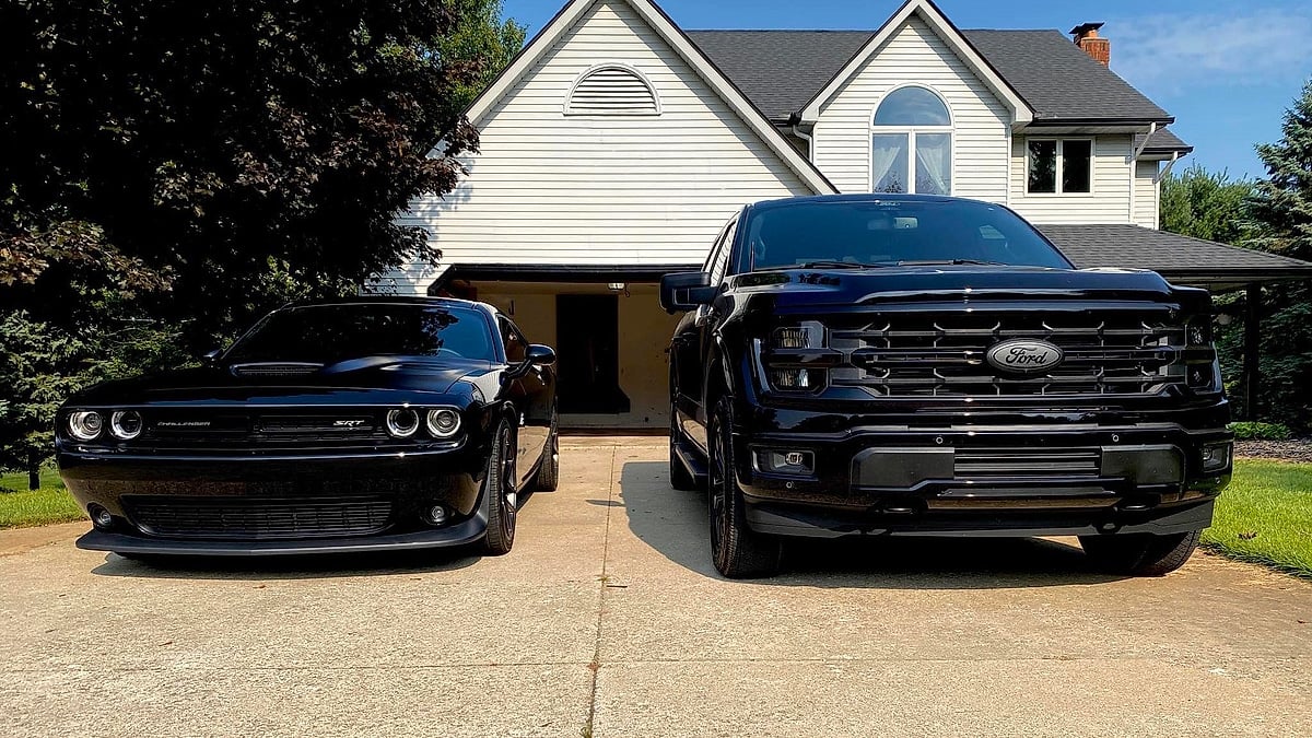Kyle Gierman's 2025 Ford F-150 parked in his driveway in Michigan