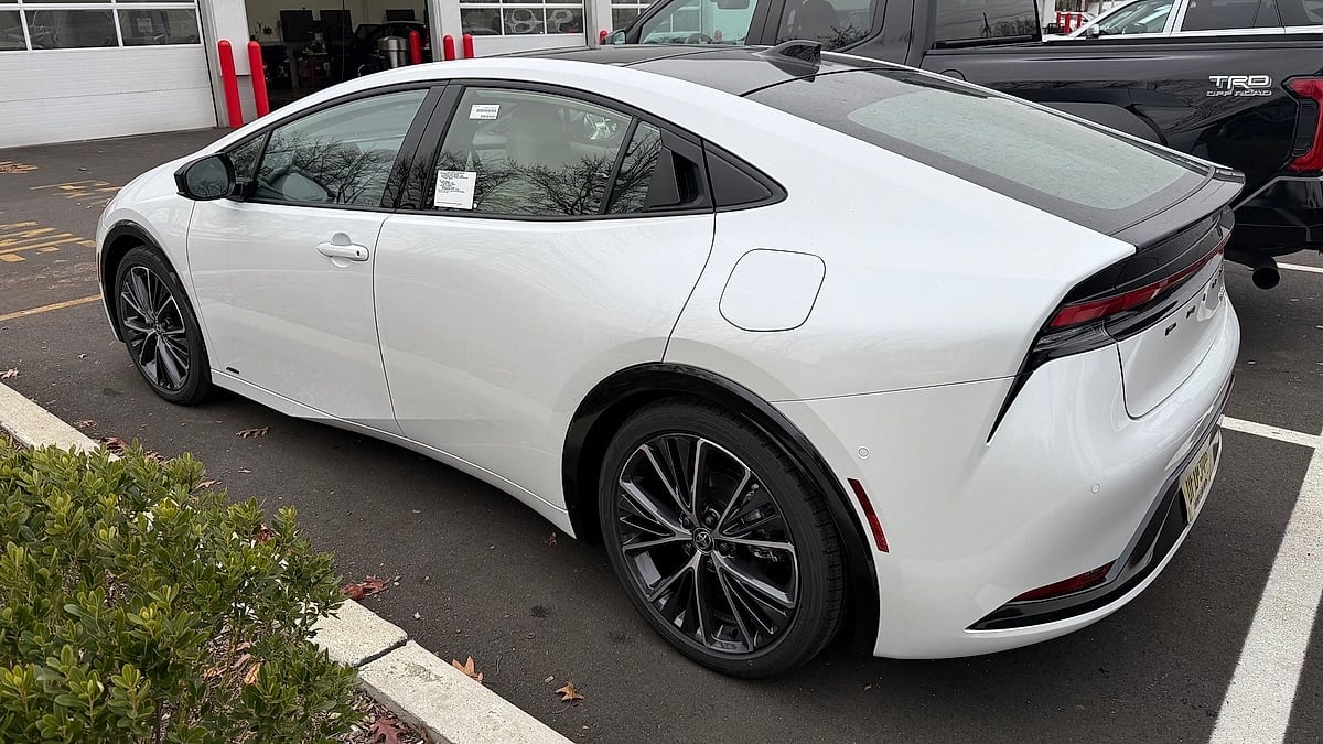 Laura Cinque's Toyota Prius parked near the Toyota dealer in Massachusetts