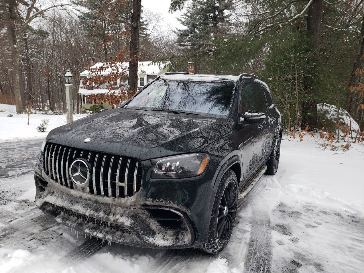 Image of 2024 Mercedes-AMG GLS63 SUV in snow by John Goreham