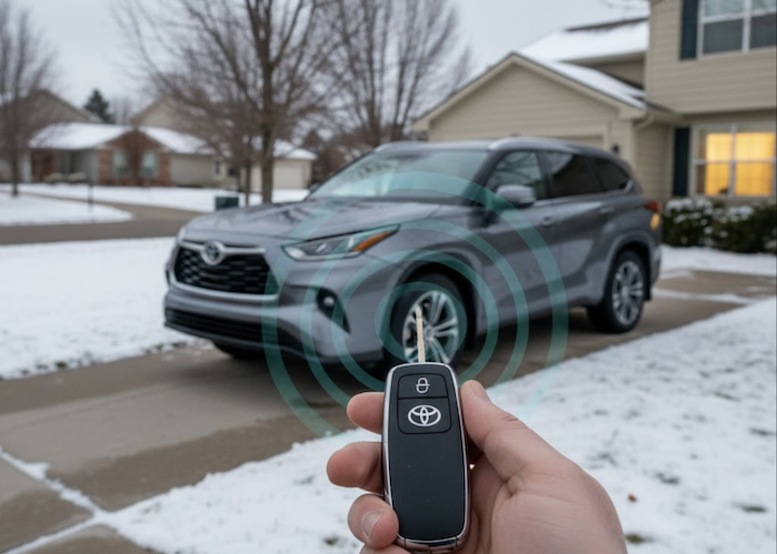 Maias' 2021 Toyota Highlander in the driveway