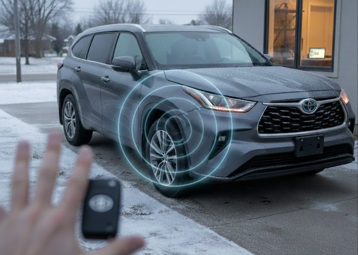 Maias' 2021 Toyota Highlander in the driveway