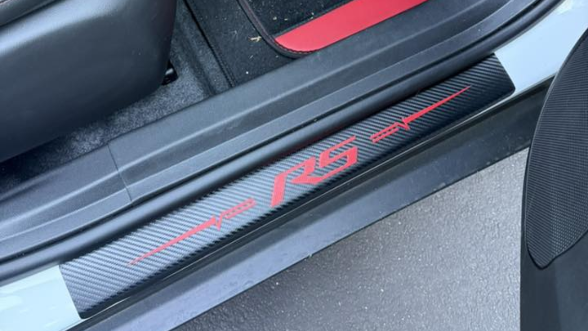 Maria Kobel's Chevy Trax stripes, which shi bought from Amazon