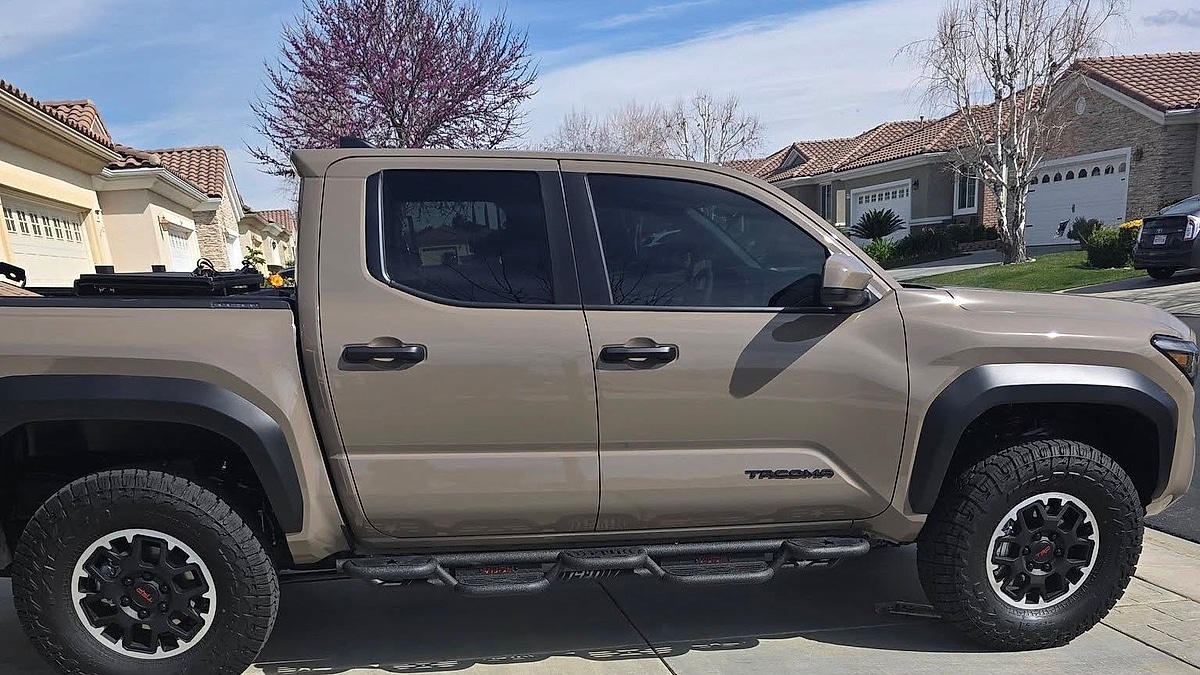 Mark’s new 2026 Toyota Tacoma TRD Sport, freshly delivered, parked in his suburban Redlands, California driveway a