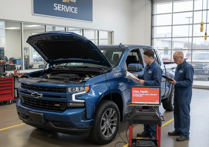 Matt Myers 2022 Chevy Silverado at the dealer