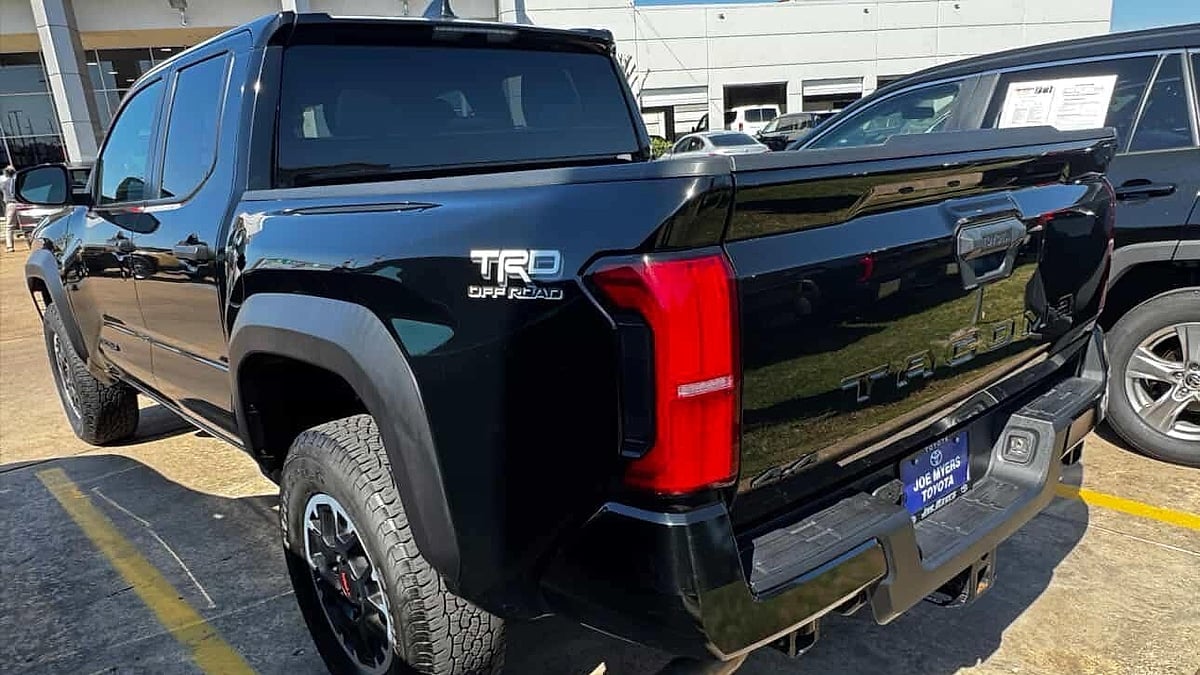 Michael Romero's 2024 Toyota Tacoma TRD Off Road rear view parked in Houston, Texas